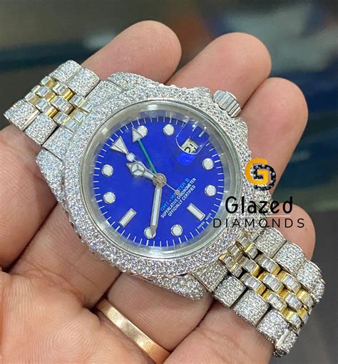 Stainless Steel Jubilee Bracelet Custom Iced Out Moissanite Luxury Wat ...