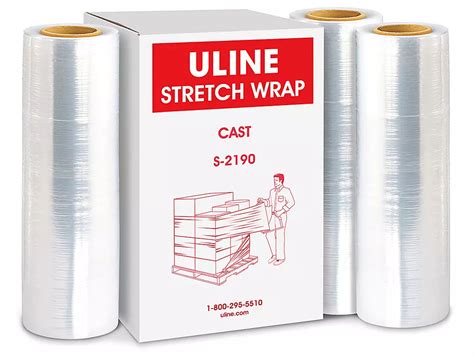 Uline Stretch Wrap - Cast, 80 gauge, 18" x 1,500' S-2190 - ULINE