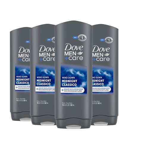 Amazon.com : Dove Men+Care Midnight Classico Body and Face Wash 4 Count ...