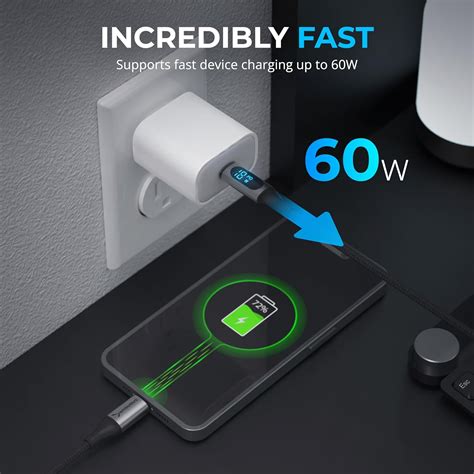 SABRENT USB-C to Lightning Cable with Smart Display, India | Ubuy