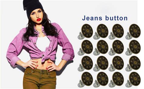 Aakriti Antiqued Bronze Stars Jeans Tack Buttons 16.5 MM / 26L for ...