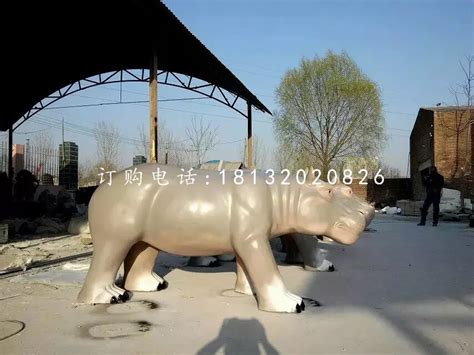 仿真河马雕塑玻璃钢动物雕塑 - 卓景雕塑公司