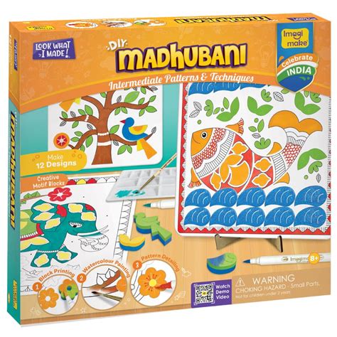 Imagimake DIY Madhubani Art Kit | Make 12 Paintings | Madhubani ...