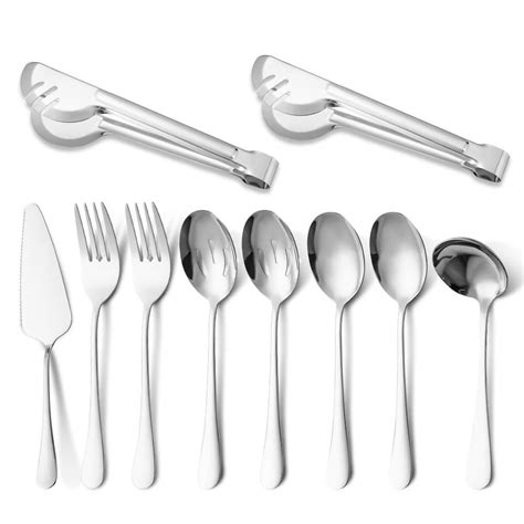 Buy Erised's Bifrost 10 Pieces Cutlery Serving Set,Stainless Steel ...