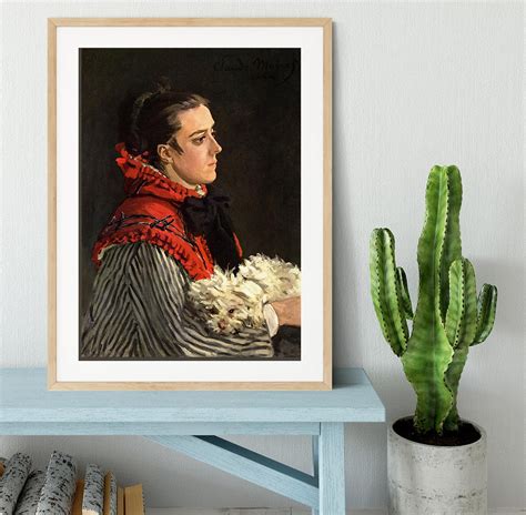 Women with Dog by Monet Framed Print | Canvas Art Rocks