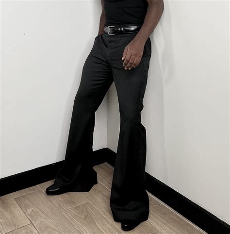 Mens Flare Pants,stylish Trousers ,men Bell Bottom Fit,trendy Cool Men ...