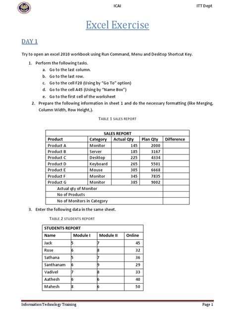 Image result for Exercitii Excel