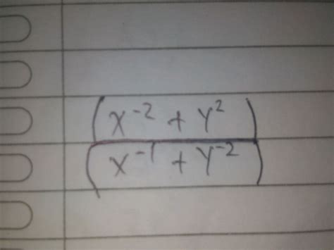 Simplify the algebraic expression: (x^-2 + | StudyX