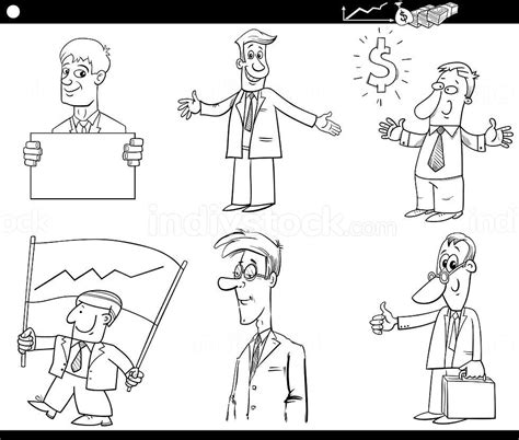 Black and White Business Cartoon Image 的图像结果