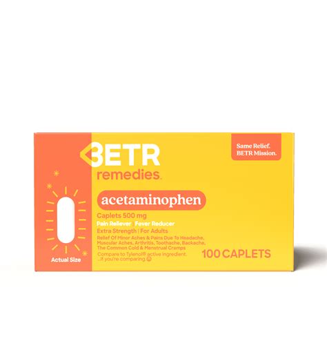 BETR Remedies Extra Strength Pain, Headache, Fever Reducer Medicine ...