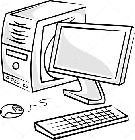 Computer Set Up Drawing 的图像结果
