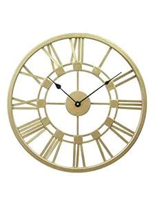 Buy CHRONIKLE Decorative Round Analog Metal Black Needle Roman Numbers ...