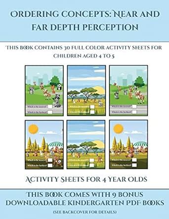 Activity Sheets for 4 Year Olds (Ordering concepts near and far depth ...