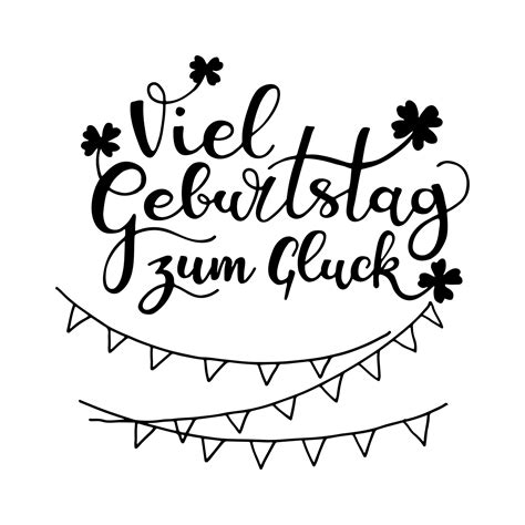 Happy Birthday greetings in German. Vector 28293028 Vector Art at Vecteezy