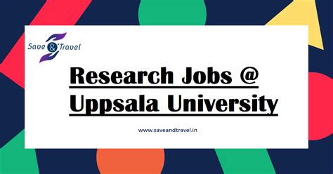Uppsala University Jobs - Postdoc, Researchers