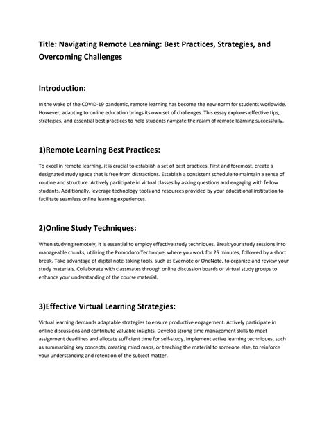 Image result for Remote Learning Tips