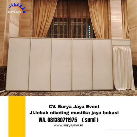 Sewa Partisi Ruang Gorden Putih Jakarta