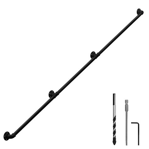 Buy HouseAid 10FT Industrial Pipe Wall Handrail, Farmhouse Stairway ...