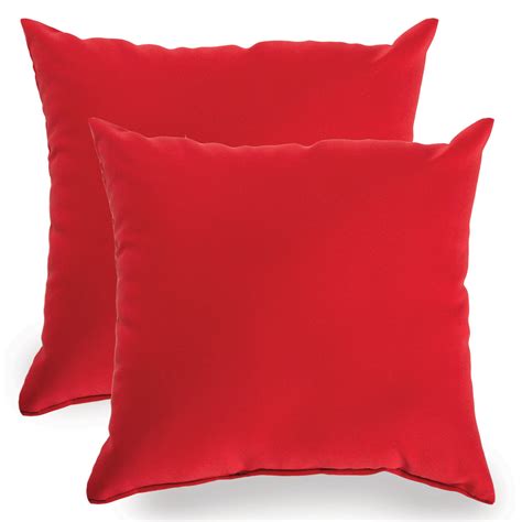 Red Indoor/Outdoor Throw Pillow - Set of Two|Essentials by DFO