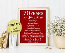 70 Year Wedding Anniversary Gifts by 70th Anniversary Gift 70 Years Wedding Anniversary Etsy 70 Year Wedding Anniversary Gifts
