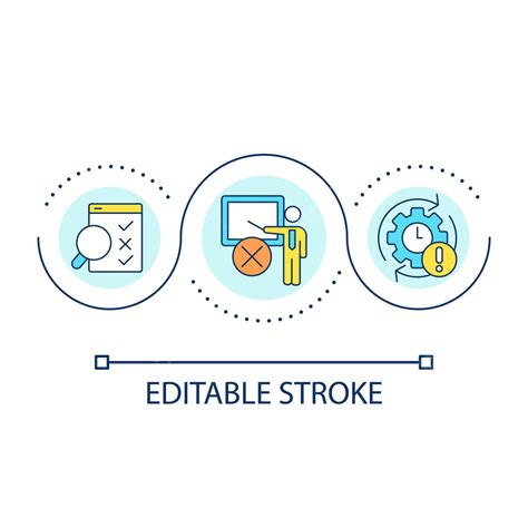 Icon For Corporate Process Management Without Assessment Loop Vector, Stroke, Pictogram, Image ...