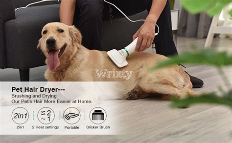 Wrixty 2 in 1 Pet & Cat Hair Grooming Dryer Self Cleaning Slicker Comb ...