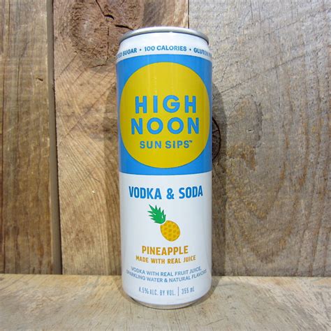 High Noon Vodka and Soda Pineapple (Single Can) 355ml - Oak and Barrel
