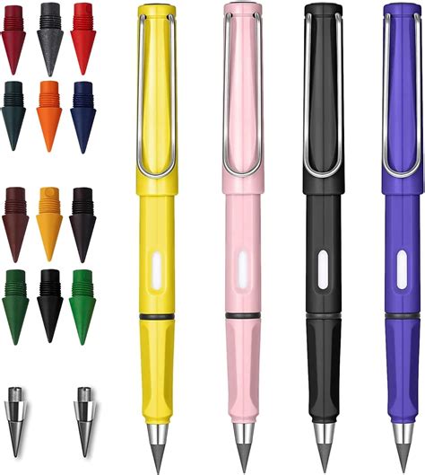 BWOGUE 12Pc Color Leads Infinite Never Ending Pencil, Everlasting ...