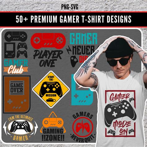 Premium Tshirt Desing, Gamer Tshirt, Game Svg, T-shirt Design Print ...