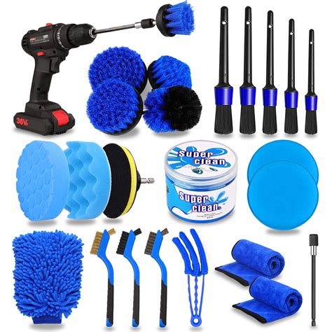 Buy 24PCS Car Detailing Brush Set, Car Detailing kit, Auto Detailing Drill Brush Set, Car ...