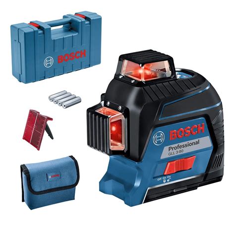 Bosch GLL 3-80 Professional Line Laser with Self Levelling 30m Range ...