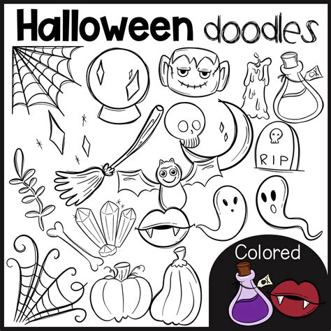 Halloween Doodles Clip Art | Made By Teachers