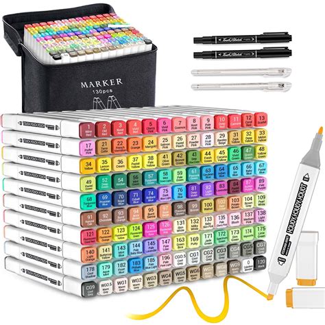 Buy Alcohol Markers, 130 Colors Alcohol Markers Set, Dual Tips Alcohol ...