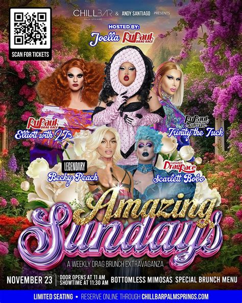 AMAZING SUNDAYS DRAG BRUNCH at CHILL BAR PALM SPRINGS at 217 E Arenas ...
