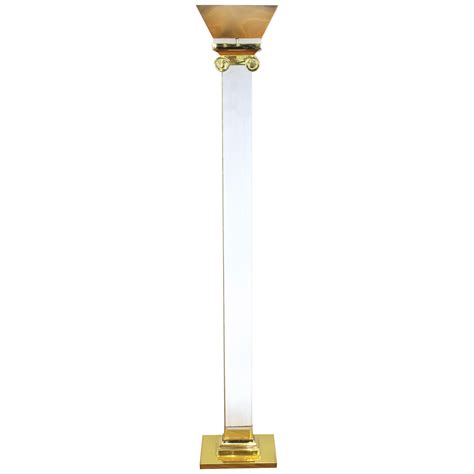 Brass Rectangular Column Floor Lamp at 1stDibs | floor lamp column ...