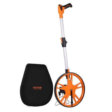 VEVOR Measuring Wheel in Feet, 12.5 in Wheel Diameter, 39.37-15.75 in Telescoping Measure Wheel ...