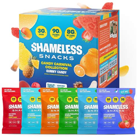 Shameless Snacks Candy Carnival DMF15 - Healthy Low Sugar Snacks with ...
