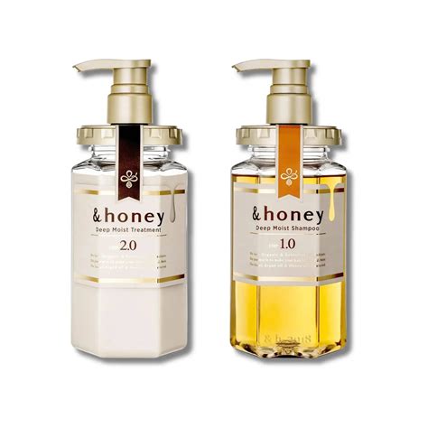 &HONEY Deep Moist 1.0 Shampoo 440ml + 2.0 Hair Treatment 445g Set ...