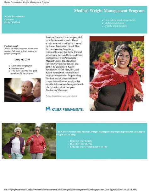 Kaiser Permanente's Weight Management Program