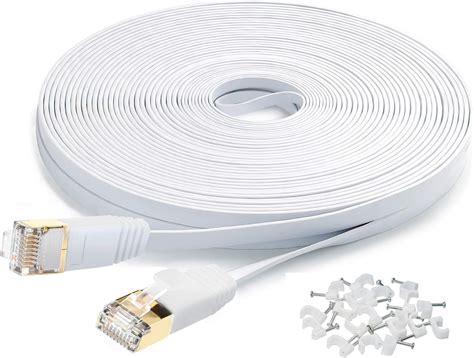 Amazon.com: Cat 7 Ethernet Cable 50 ft, High Speed Flat Internet Cable ...