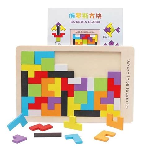 NIYANETAIL Tetris Puzzles for Kids, Jigsaw Puzzle, Tangram Brain Teaser ...