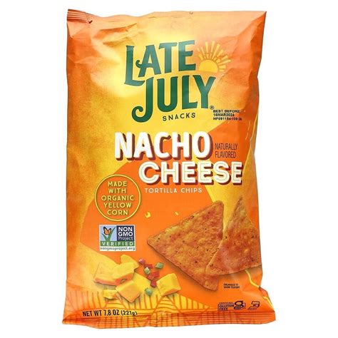 Late July Snacks Nacho Cheese Tortilla Chips, 7.8 oz Bag YUN12 YUN12 ...