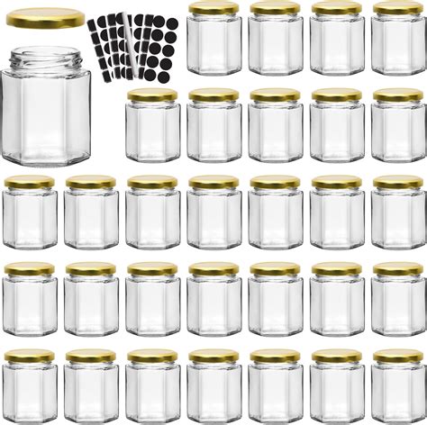 Amazon.com: GPK4ALL 2oz Mason Jar with Gold Lid for Honey Jam Spice ...