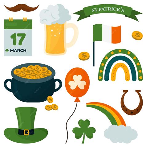 Premium Vector | Clip art collection for saint patrick day