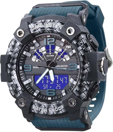 Carlington Analog-Digital Sports Watch Chronograph, Dual Time, Alarm ...