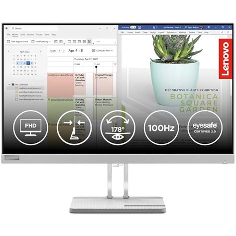 Lenovo L-Series 24 inch (60.45cm)| FHD Ultraslim Monitor| 100Hz, 72% ...