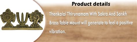 Buy Thenkalai Thirunamam/Thiruman Kappu with Sankh Counch and Chakra ...