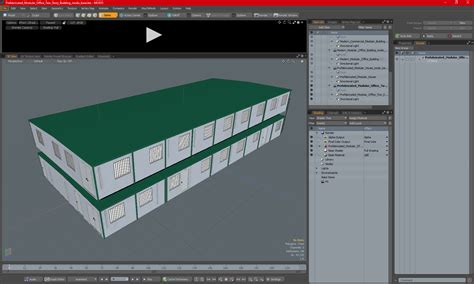 Prefabricated Modular Office Two Story Building 3D | 3D Molier ...