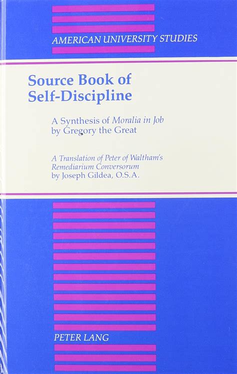 Buy Source Book of Self-Discipline: A Synthesis of Moralia in Job by ...