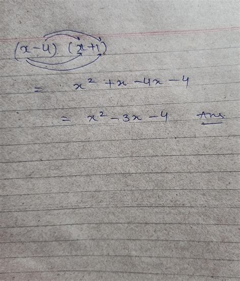 45. (x-4) (x + 1)-=? (Select any two correct (1) (-3x-4) (2) (x²-3x-4 ...